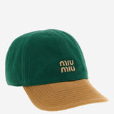 Cappello da baseball in drill di cotone 5HC369 2CWCF04Z5 MIU MIU 