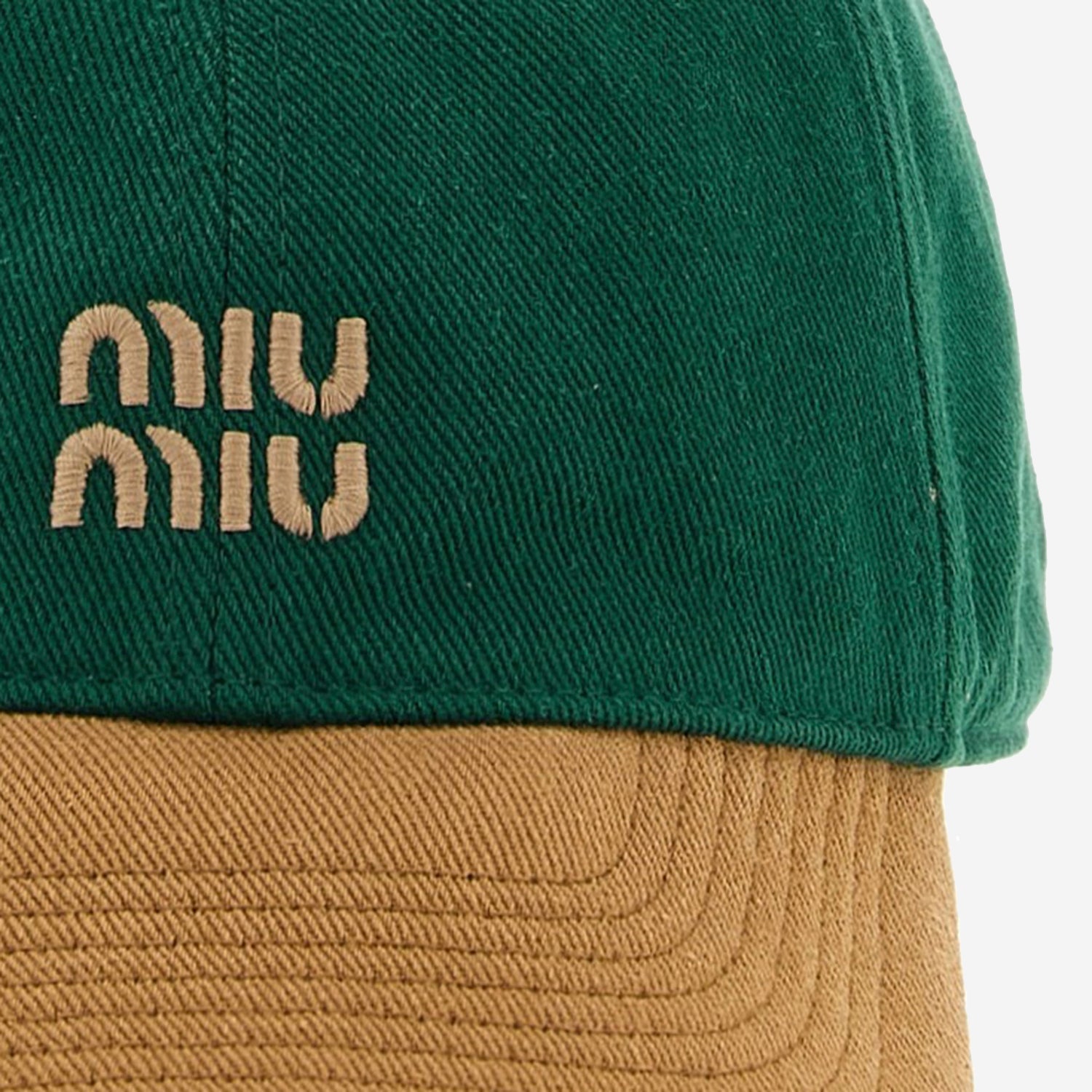 Cappello da baseball in drill di cotone 5HC369 2CWCF04Z5 MIU MIU 