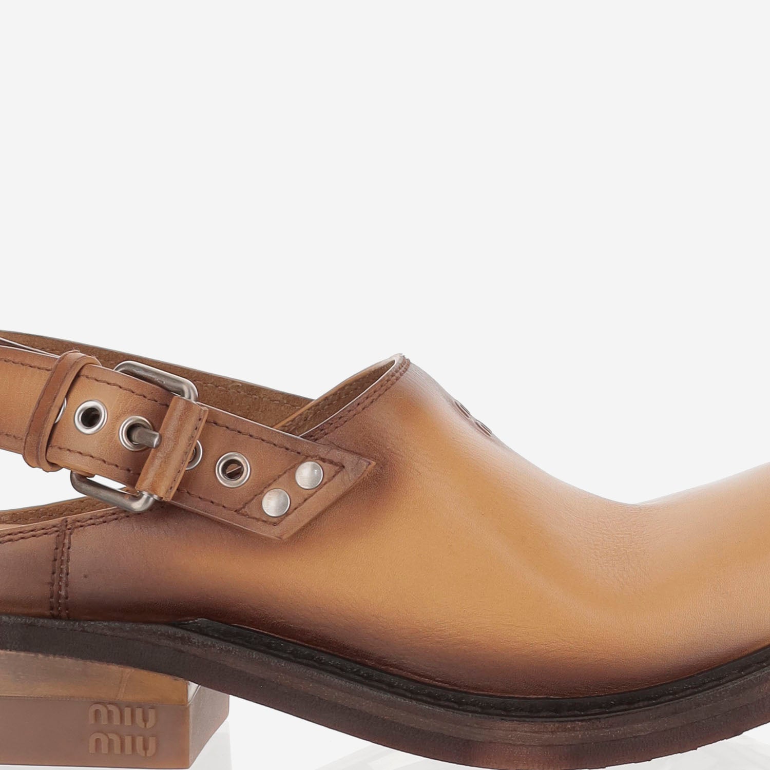 Sabot Foule in pelle 5R667E 5ODF0054 MIU MIU 