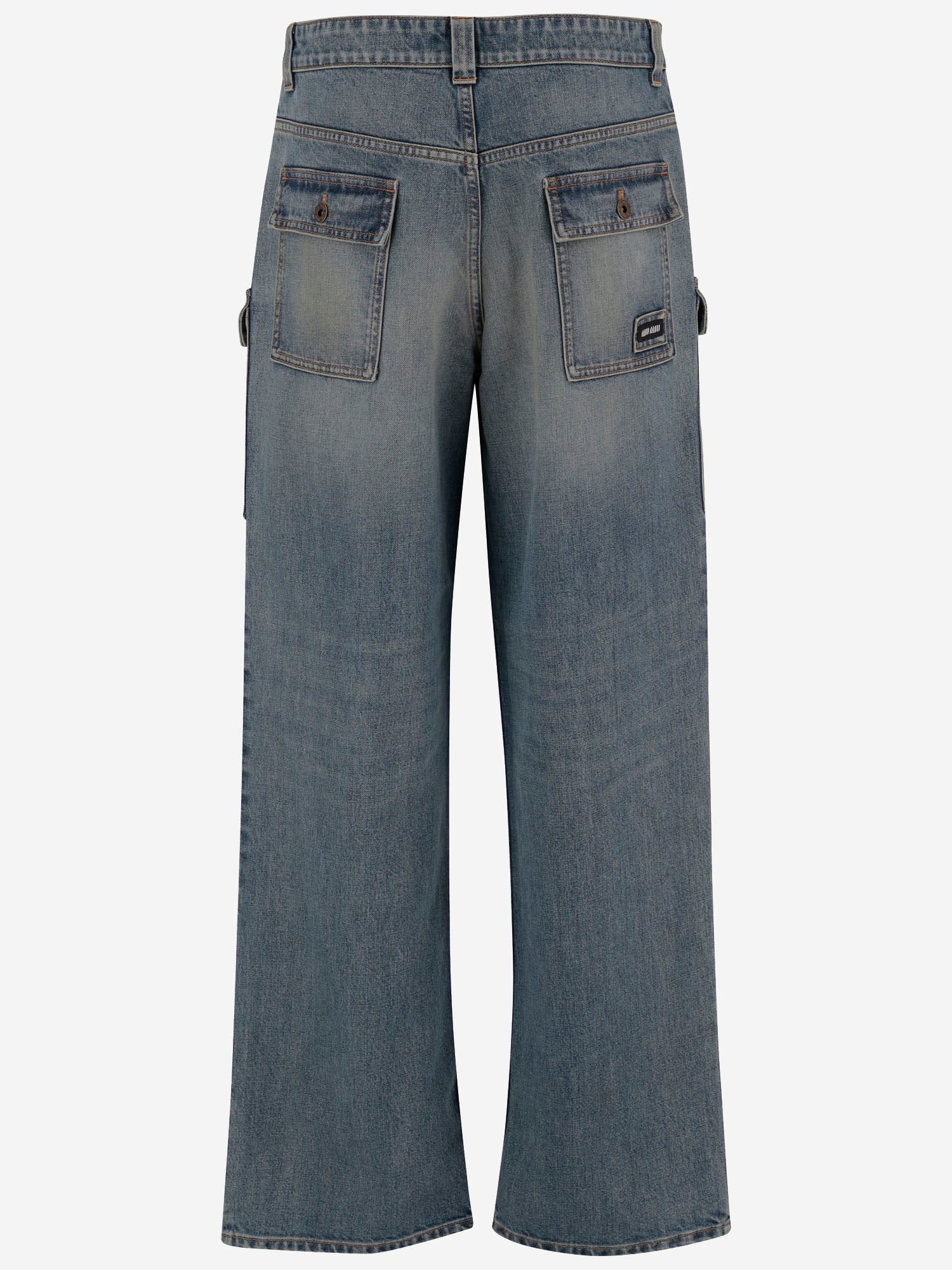 JEANS IN DENIM IN DENIM DI COTONE GWP603 183CF0013 MIU MIU 
