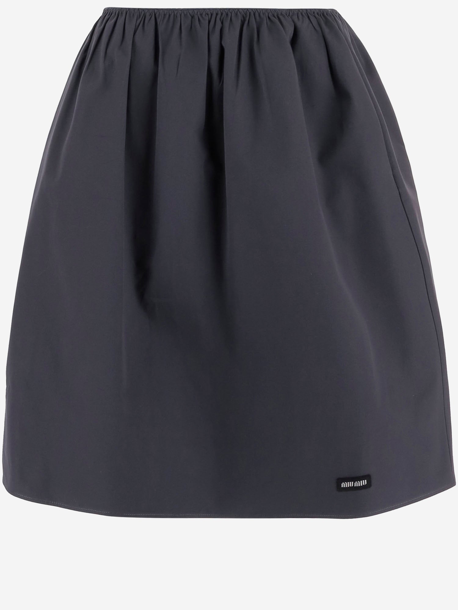 GONNA AMPIA IN COTONE CON LOGO MG2425 1BMSF0170 MIU MIU 
