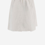 GONNA IN COTONE E LINO CON TASCHE FRONTALI MG2592 163MF0009 MIU MIU 