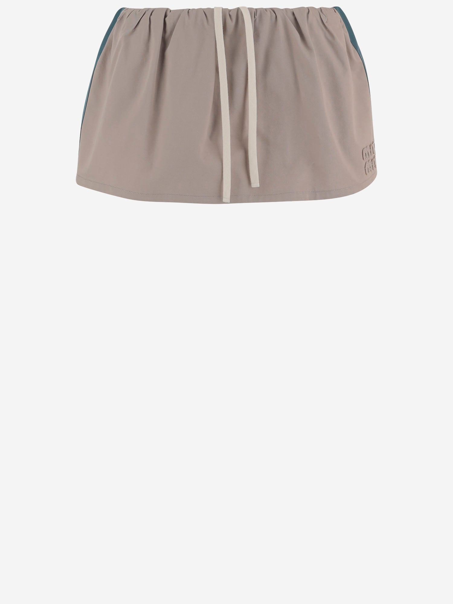GONNA CORTA IN COTONE CON LOGO MG2638 19CTF0D3K MIU MIU 