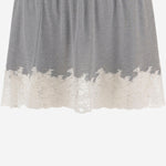 GONNA IN SETA RICICLATA CON BORDO IN PIZZO MG2644 19E1F0031 MIU MIU 