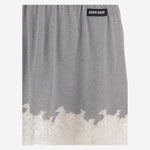 GONNA IN SETA RICICLATA CON BORDO IN PIZZO MG2644 19E1F0031 MIU MIU 