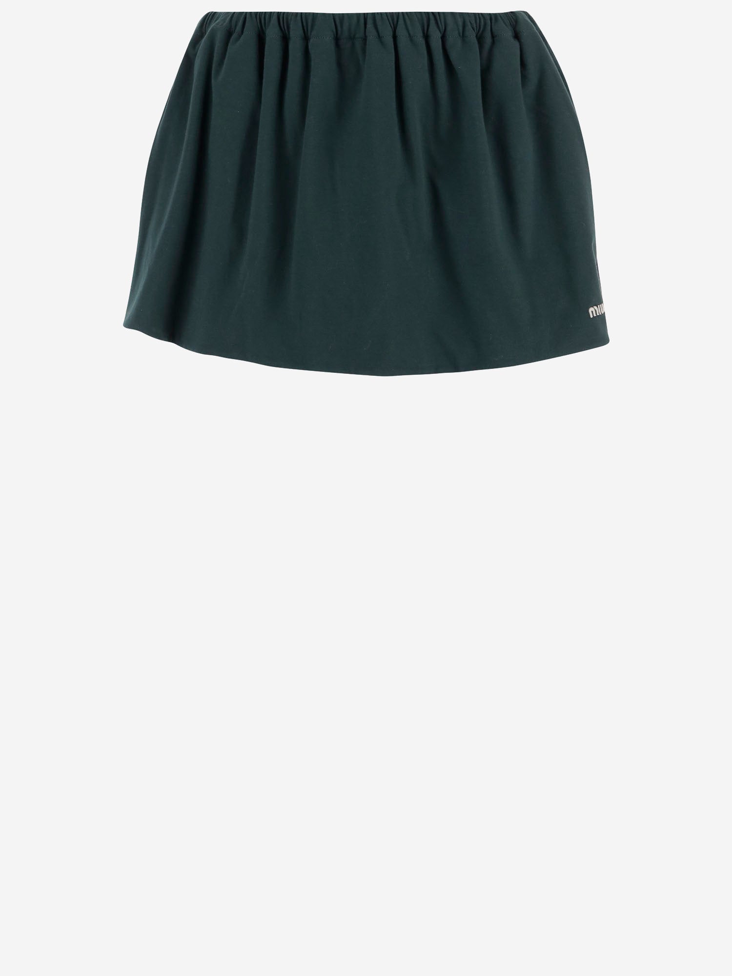 GONNA CORTA IN COTONE CON LOGO MJD232 182DF0R3V MIU MIU 
