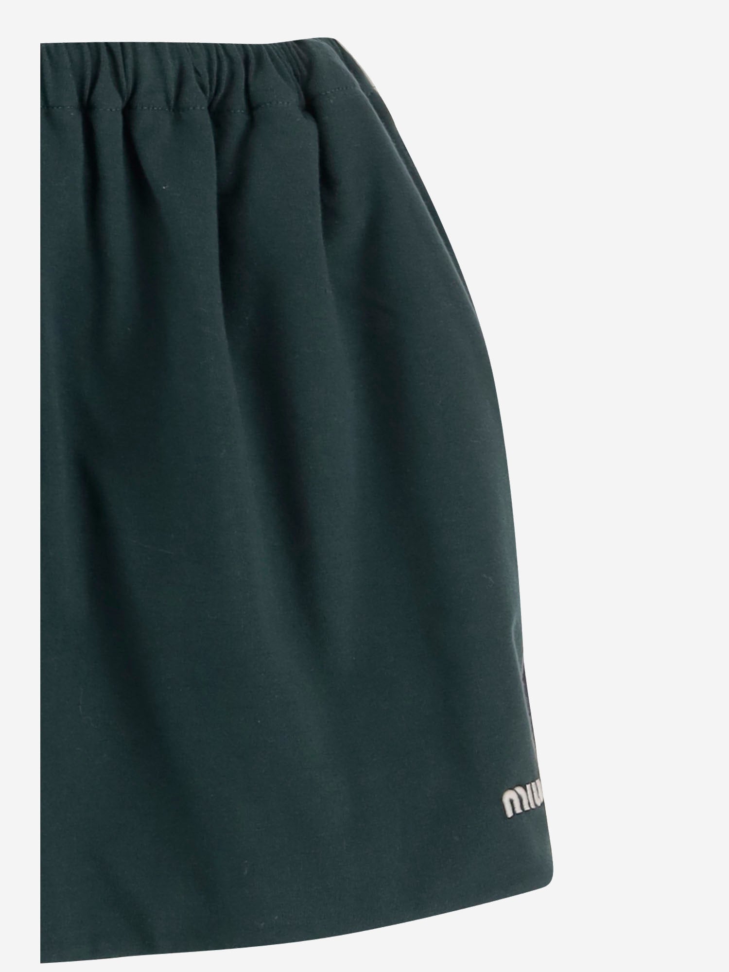 GONNA CORTA IN COTONE CON LOGO MJD232 182DF0R3V MIU MIU 