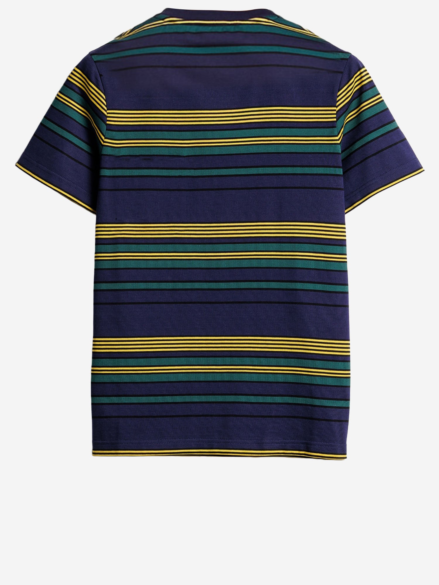 T-SHIRT IN COTONE CON MOTIVO A RIGHE MJNA09 18ZVF0V9D MIU MIU 