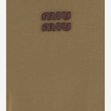 T-shirt in cotone con logo MJNA15 1841F0Y1C MIU MIU 