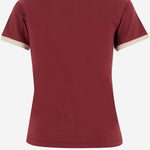 T-shirt in cotone con logo MJNA17 1841F0X61 MIU MIU 