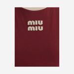 T-shirt in cotone con logo MJNA17 1841F0X61 MIU MIU 