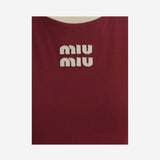T-shirt in cotone con logo MJNA17 1841F0X61 MIU MIU 