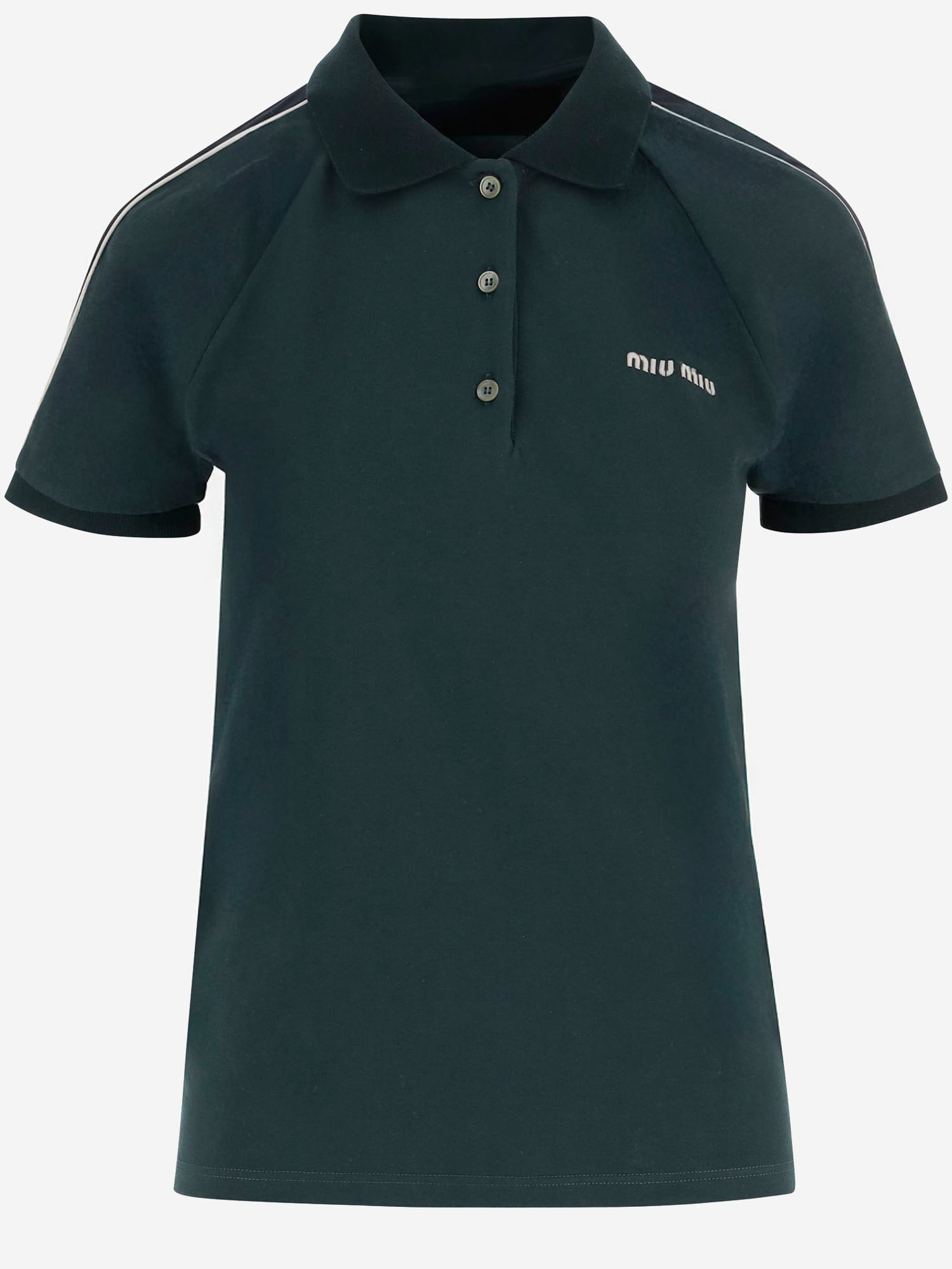 POLO IN COTONE CON LOGO MJNA19 182DF0R3V MIU MIU 