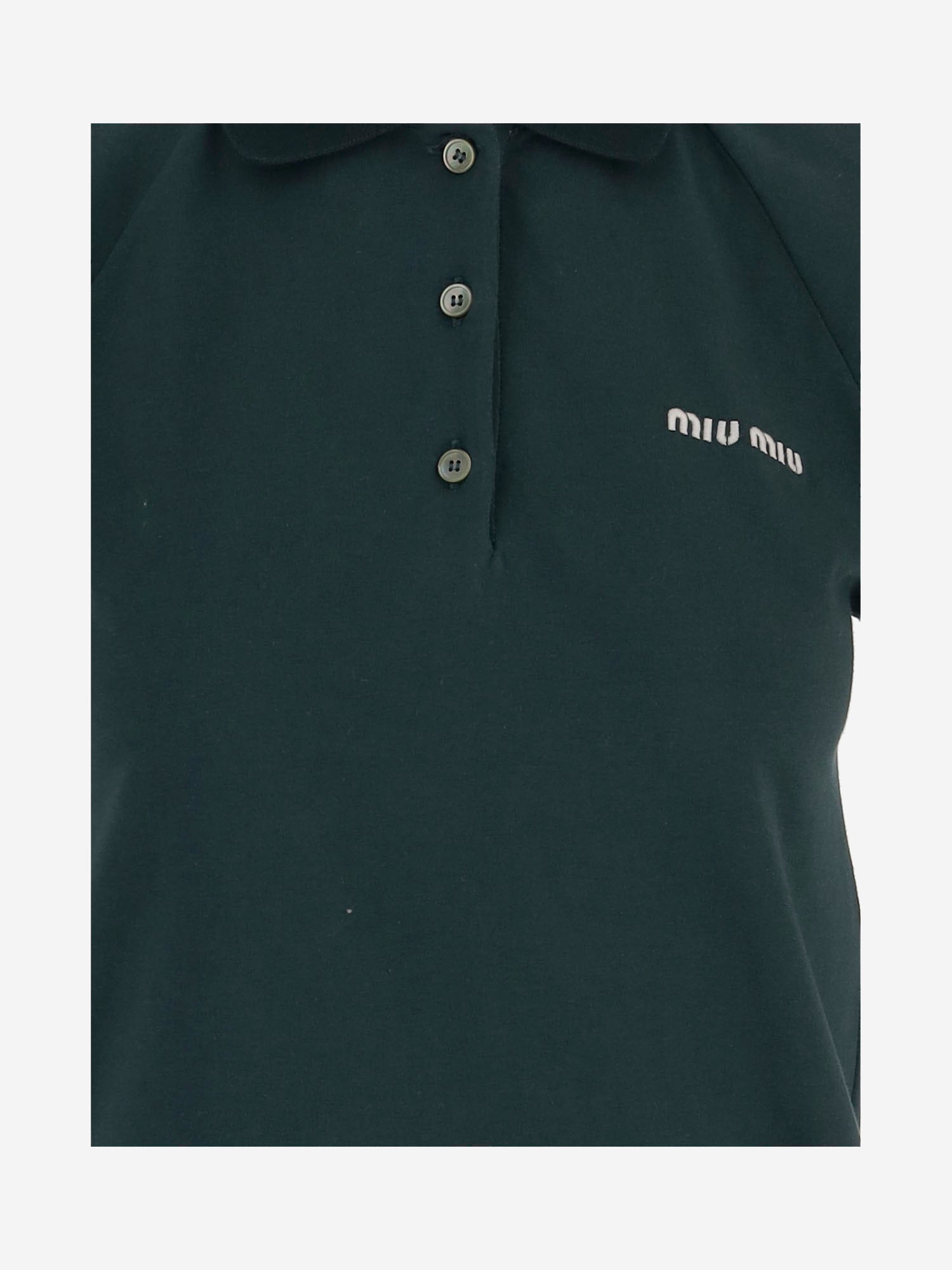 POLO IN COTONE CON LOGO MJNA19 182DF0R3V MIU MIU 