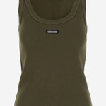 TOP IN COTONE STRETCH CON LOGO MJT694 1464F0161 MIU MIU 