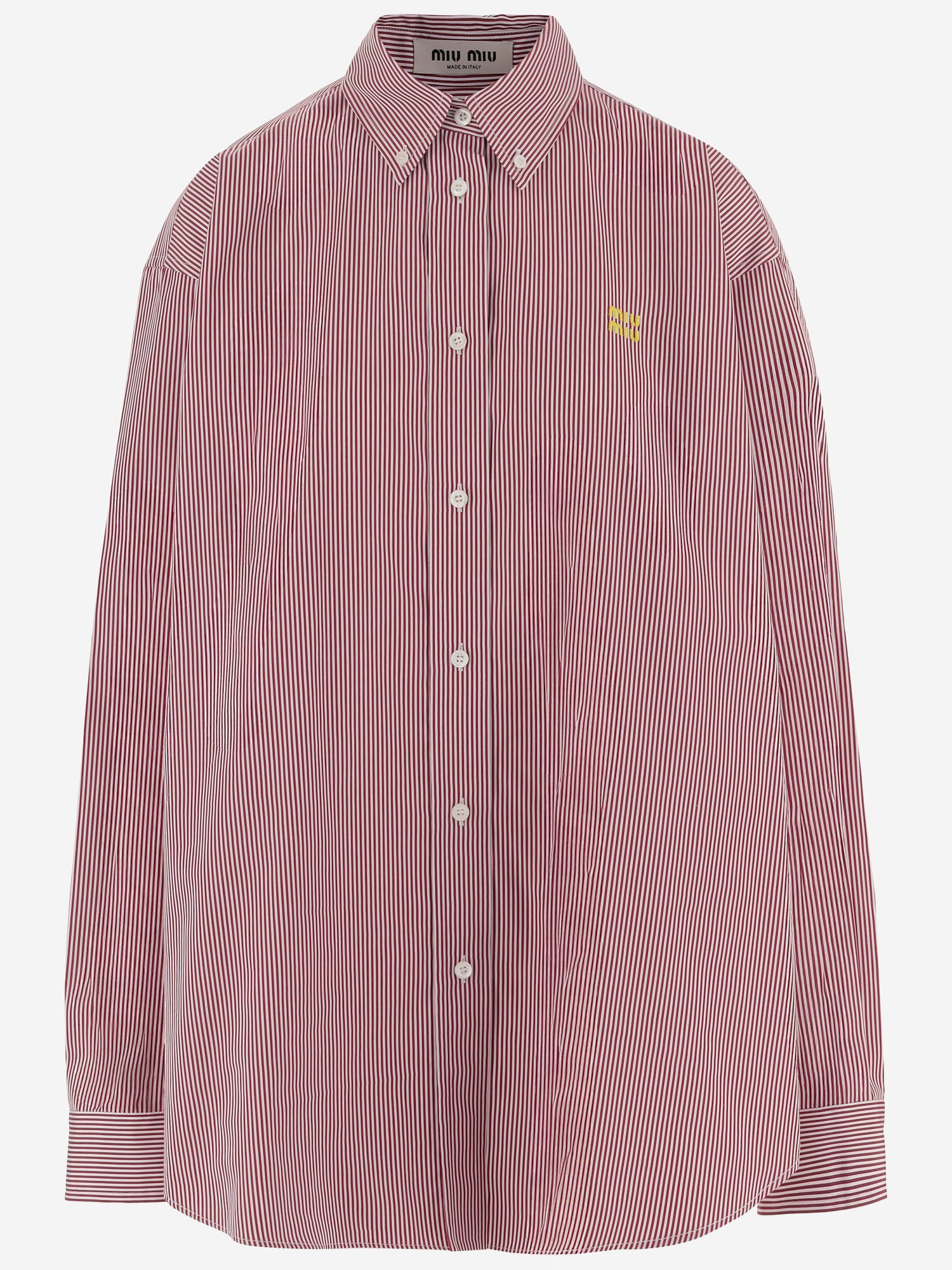 Camicia a righe in cotone MK1626 19EAF03DU MIU MIU 