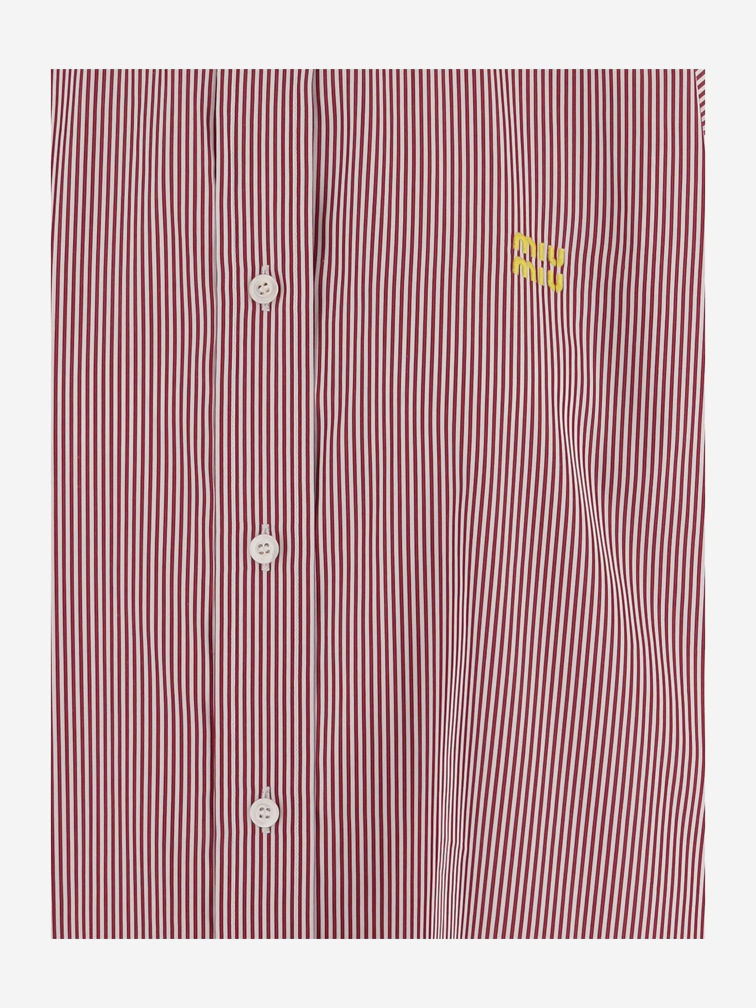 Camicia a righe in cotone MK1626 19EAF03DU MIU MIU 