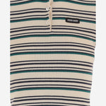 T-SHIRT IN COTONE CON MOTIVO A RIGHE MML03Y 1848F0018 MIU MIU 