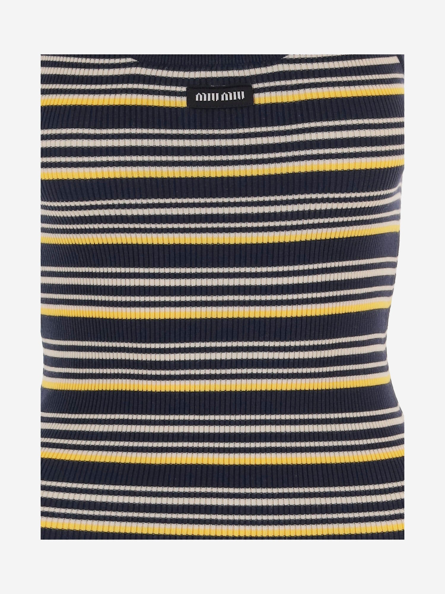 CANOTTA IN COTONE CON LOGO<BR/> MMV341 1848F0008 MIU MIU 