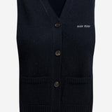 GILET IN CASHMERE CON LOGO MMV380 19RLF0008 MIU MIU 