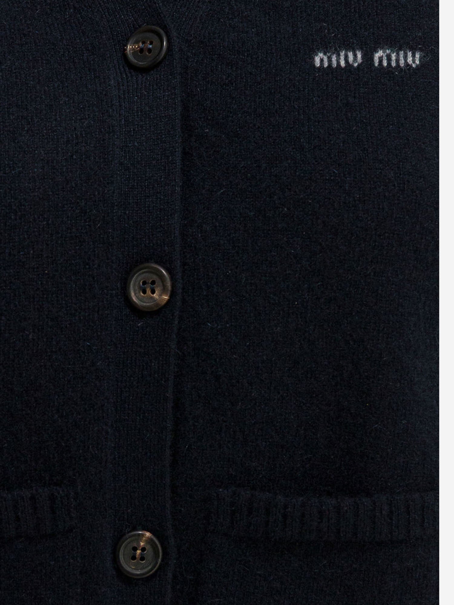 GILET IN CASHMERE CON LOGO MMV380 19RLF0008 MIU MIU 