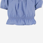 TOP IN COTONE CON MOTIVO A QUADRI MT2188 183AF0076 MIU MIU 