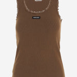 CANOTTA IN COTONE CON LOGO MT2205 19DFF0324 MIU MIU 