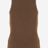 CANOTTA IN COTONE CON LOGO MT2205 19DFF0324 MIU MIU 
