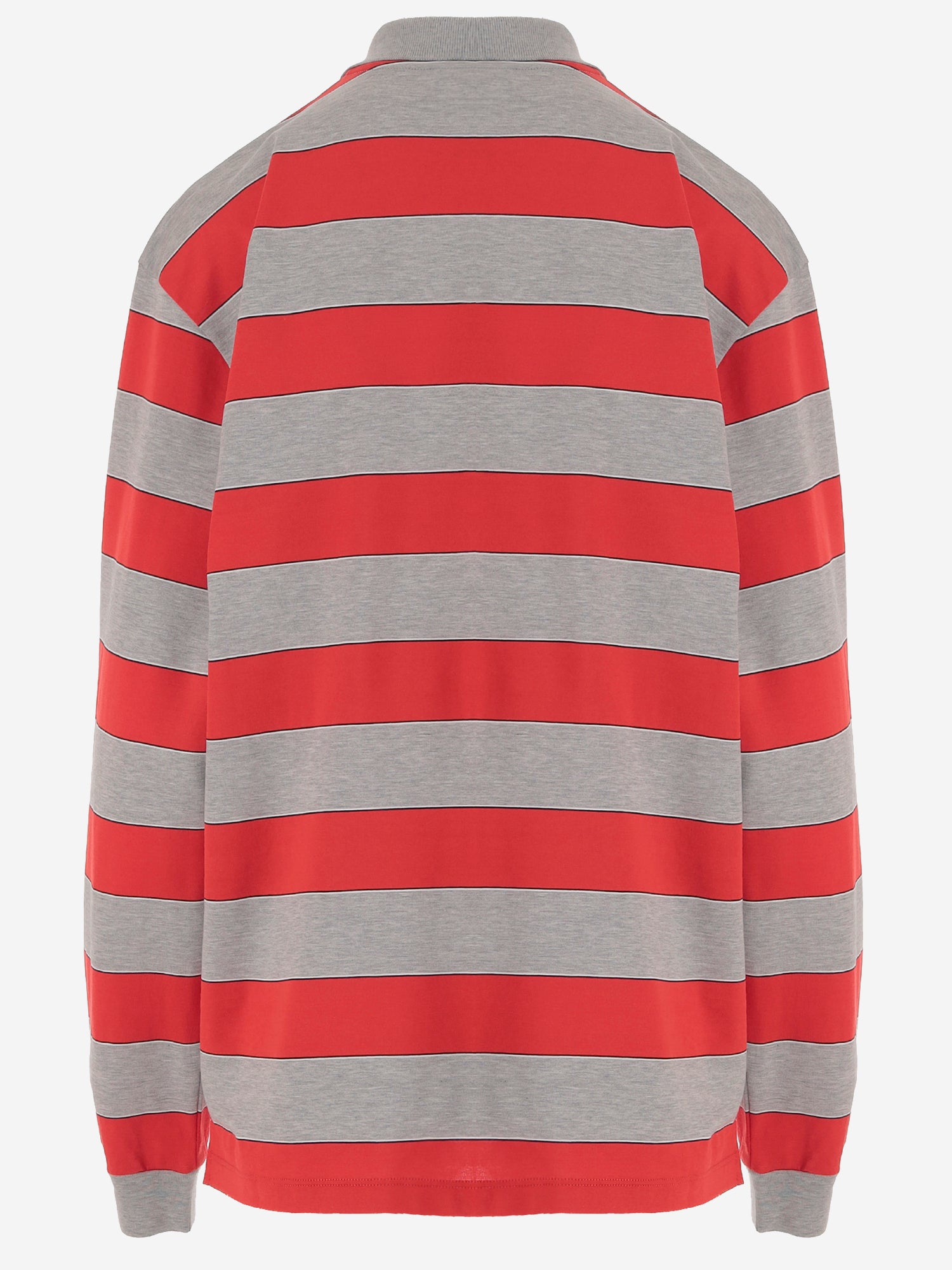 POLO IN COTONE A RIGHE CON MANICHE LUNGHE MJLA19 14RTF0N96 MIU MIU 