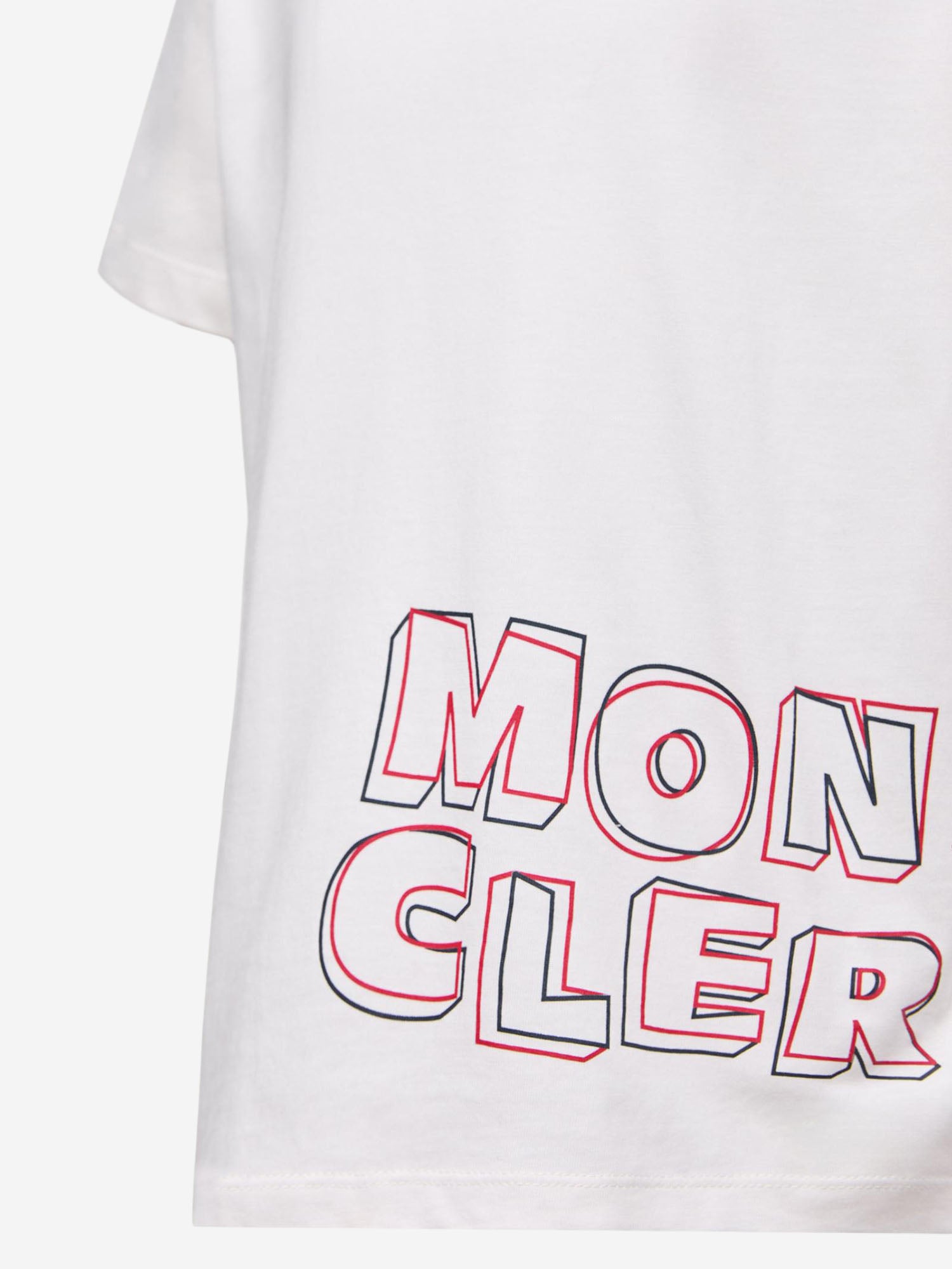 T-shirt in cotone con logo 8C0000689AFV 034 MONCLER ENFANTS 