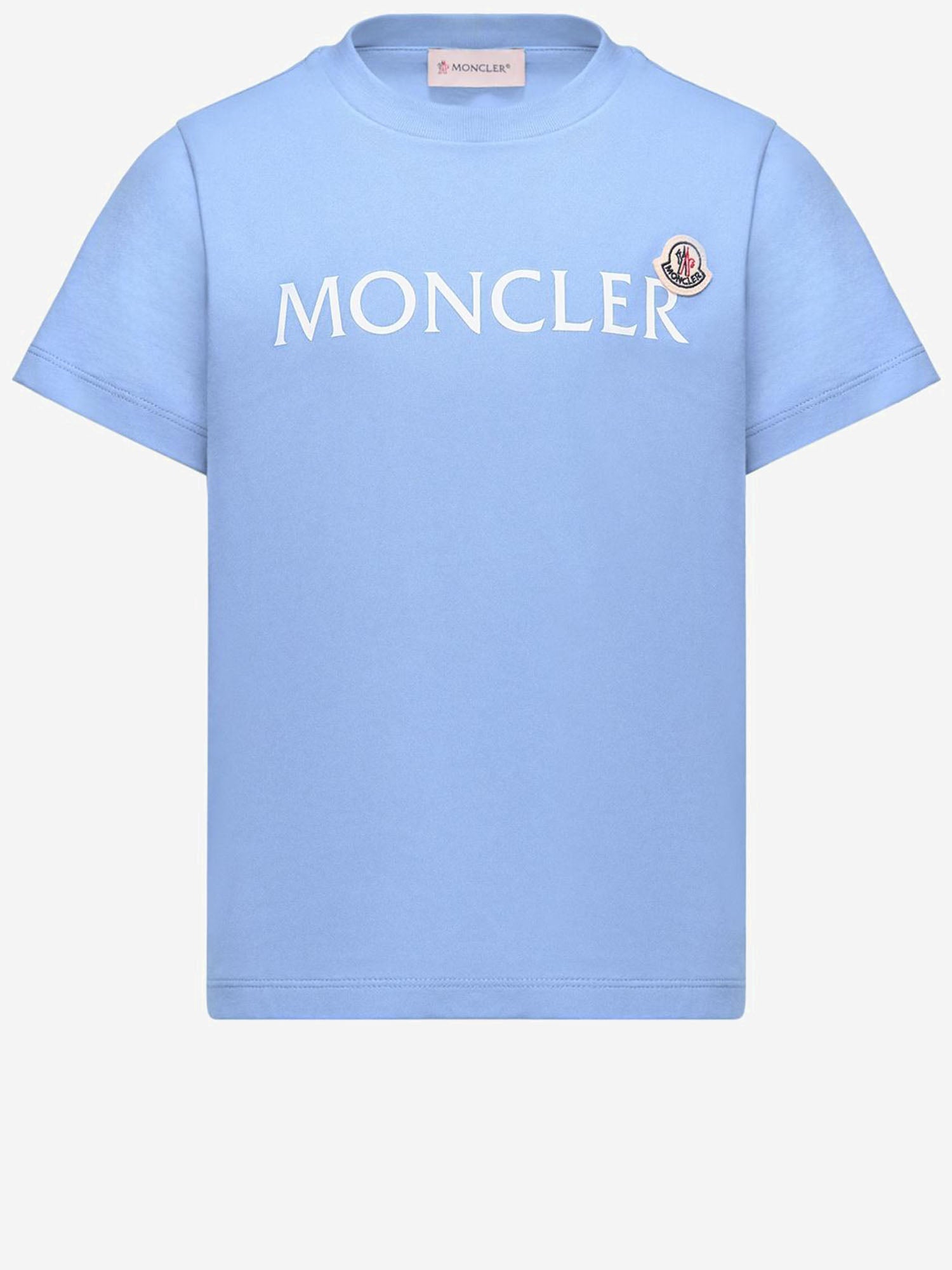 T-SHIRT IN COTONE CON LOGO 8C0001089AFV 70G MONCLER ENFANTS 