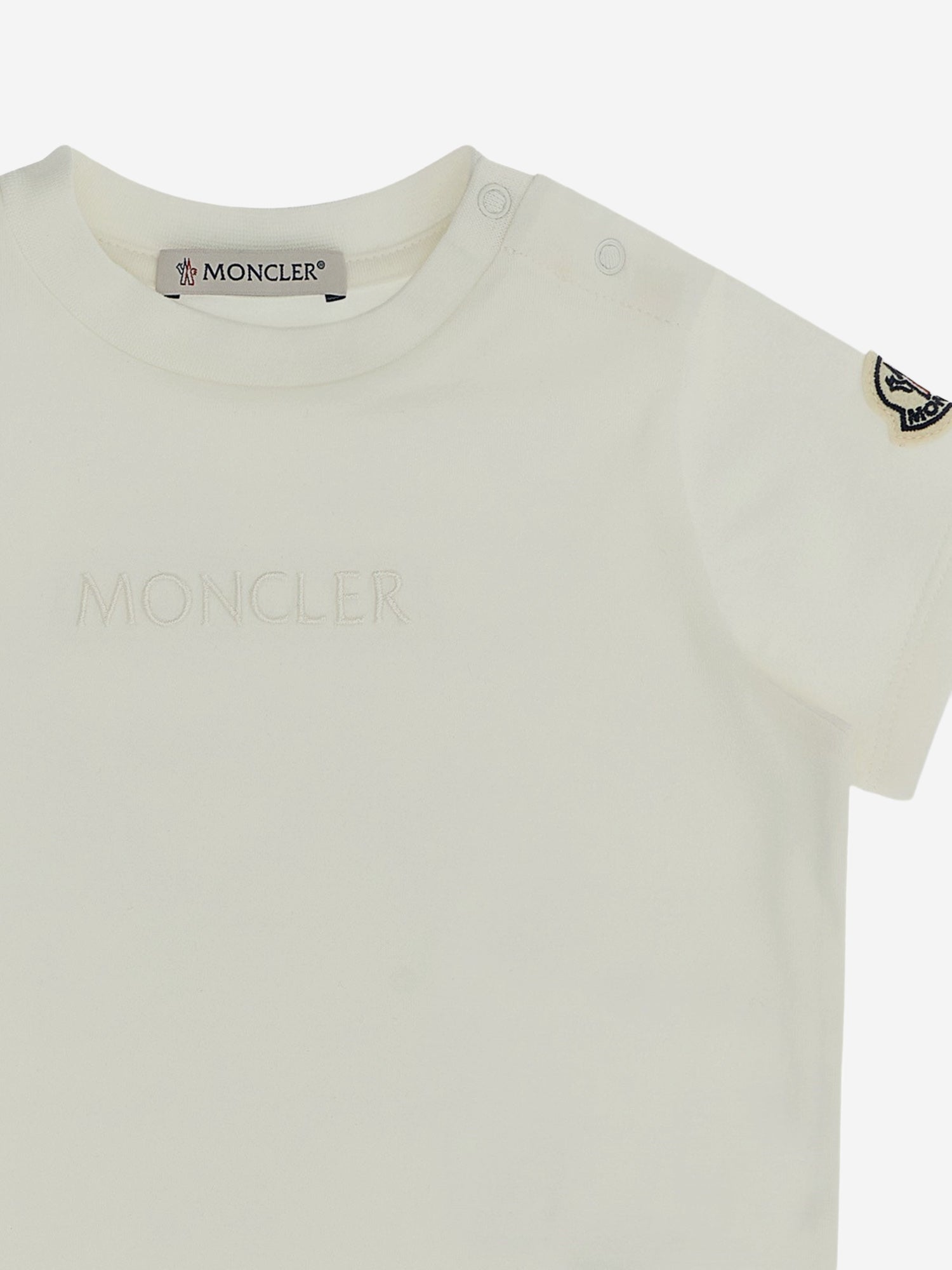 T-SHIRT CON LOGO RICAMATO IN COTONE 8C0001089AUM 034 MONCLER ENFANTS 