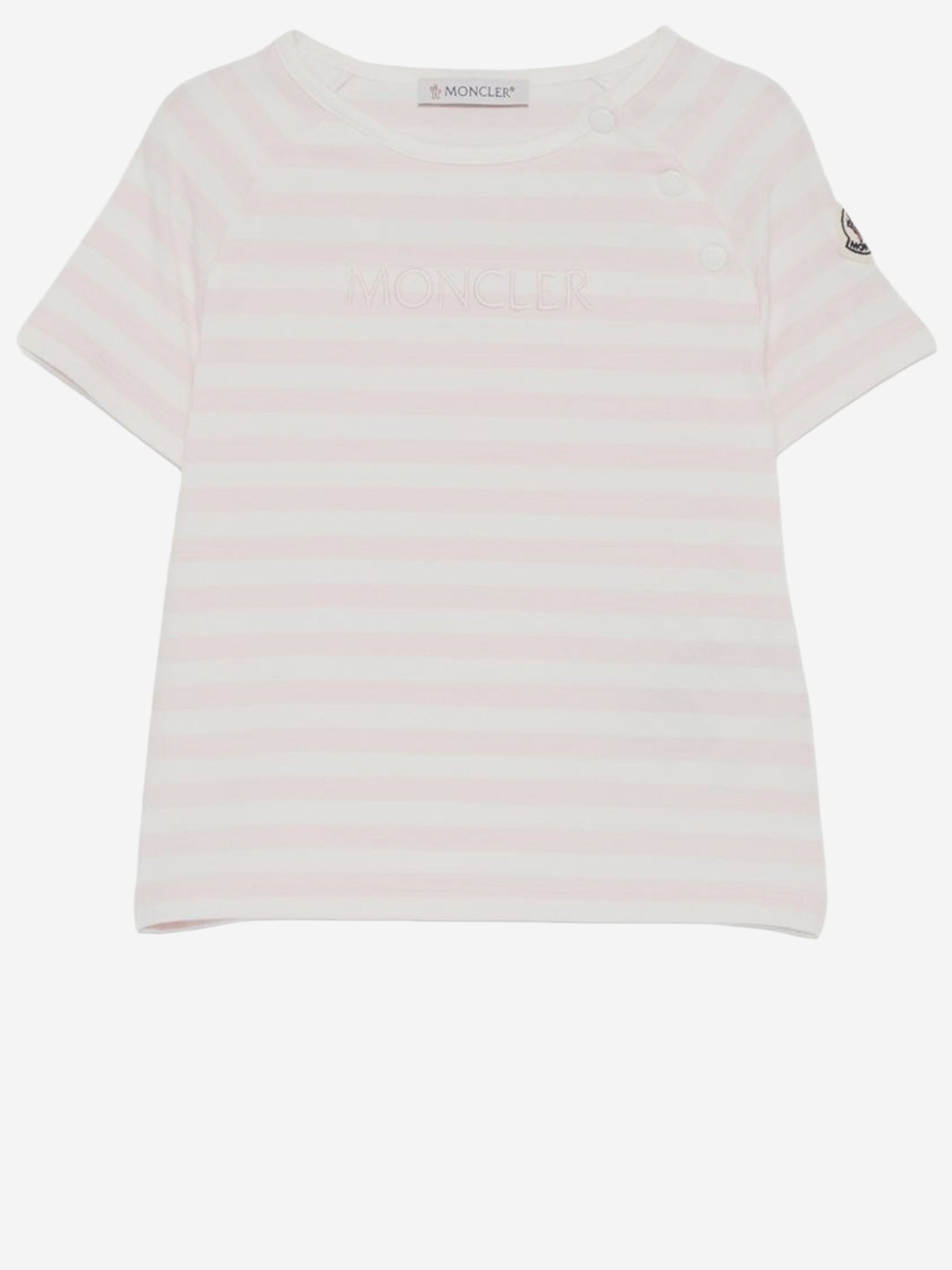 T-SHIRT IN COTONE STRETCH CON MOTIVO A RIGHE 8C0001289BCP F05 MONCLER ENFANTS 