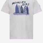 T-shirt in cotone con logo 8C0002589AFV 034 MONCLER ENFANTS 