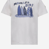 T-shirt in cotone con logo 8C0002589AFV 034 MONCLER ENFANTS 