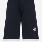 Pantaloni corti in jersey di cotone con logo 8H0000289AKM 778 MONCLER ENFANTS 