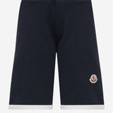 Pantaloni corti in jersey di cotone con logo 8H0000289AKM 778 MONCLER ENFANTS 