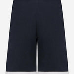 Pantaloni corti in jersey di cotone con logo 8H0000289AKM 778 MONCLER ENFANTS 