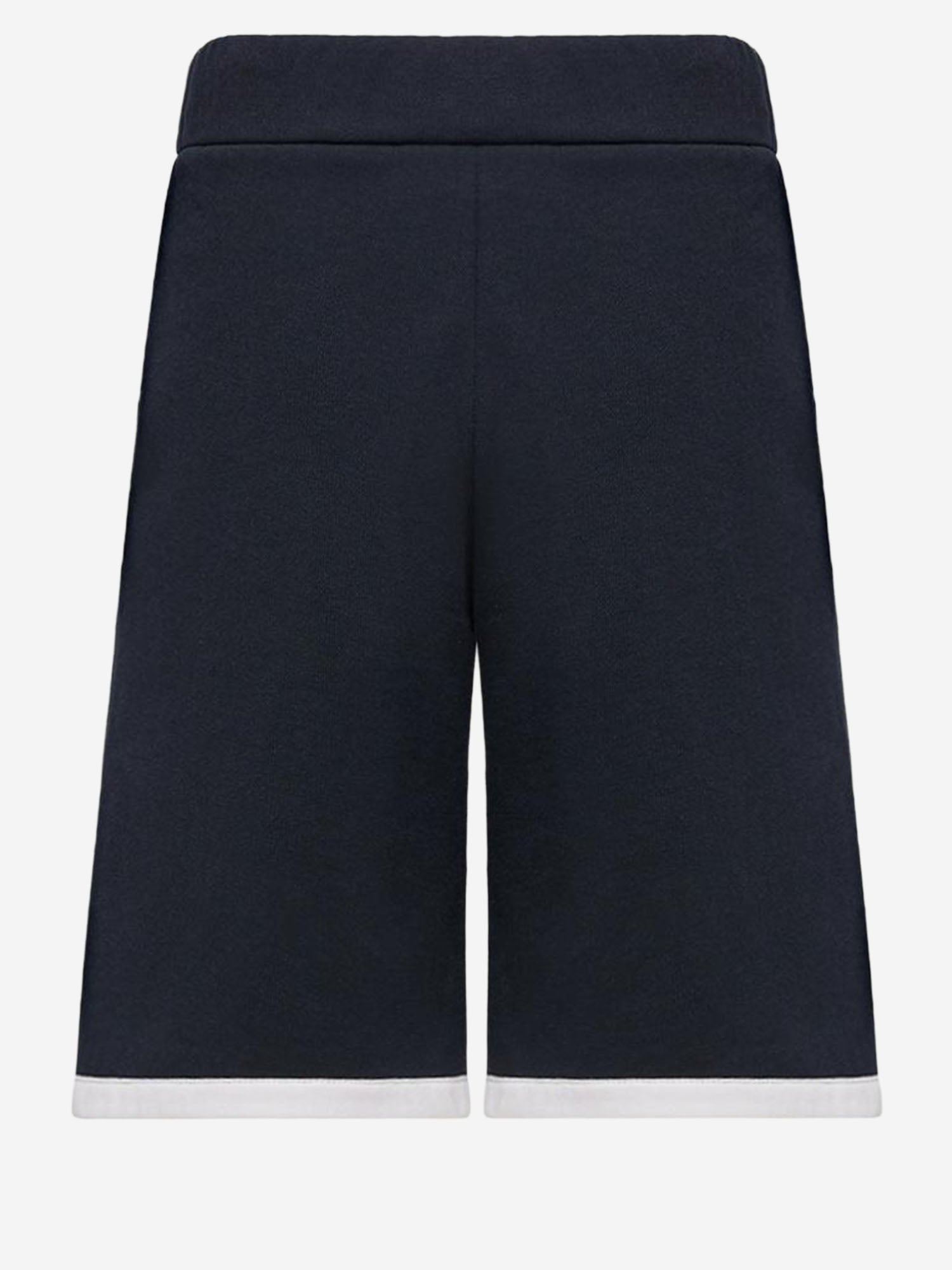 Pantaloni corti in jersey di cotone con logo 8H0000289AKM 778 MONCLER ENFANTS 
