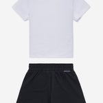 SET DI DUE PEZZI IN COTONE STRETCH CON LOGO 8M0000989AUM 002 MONCLER ENFANTS 