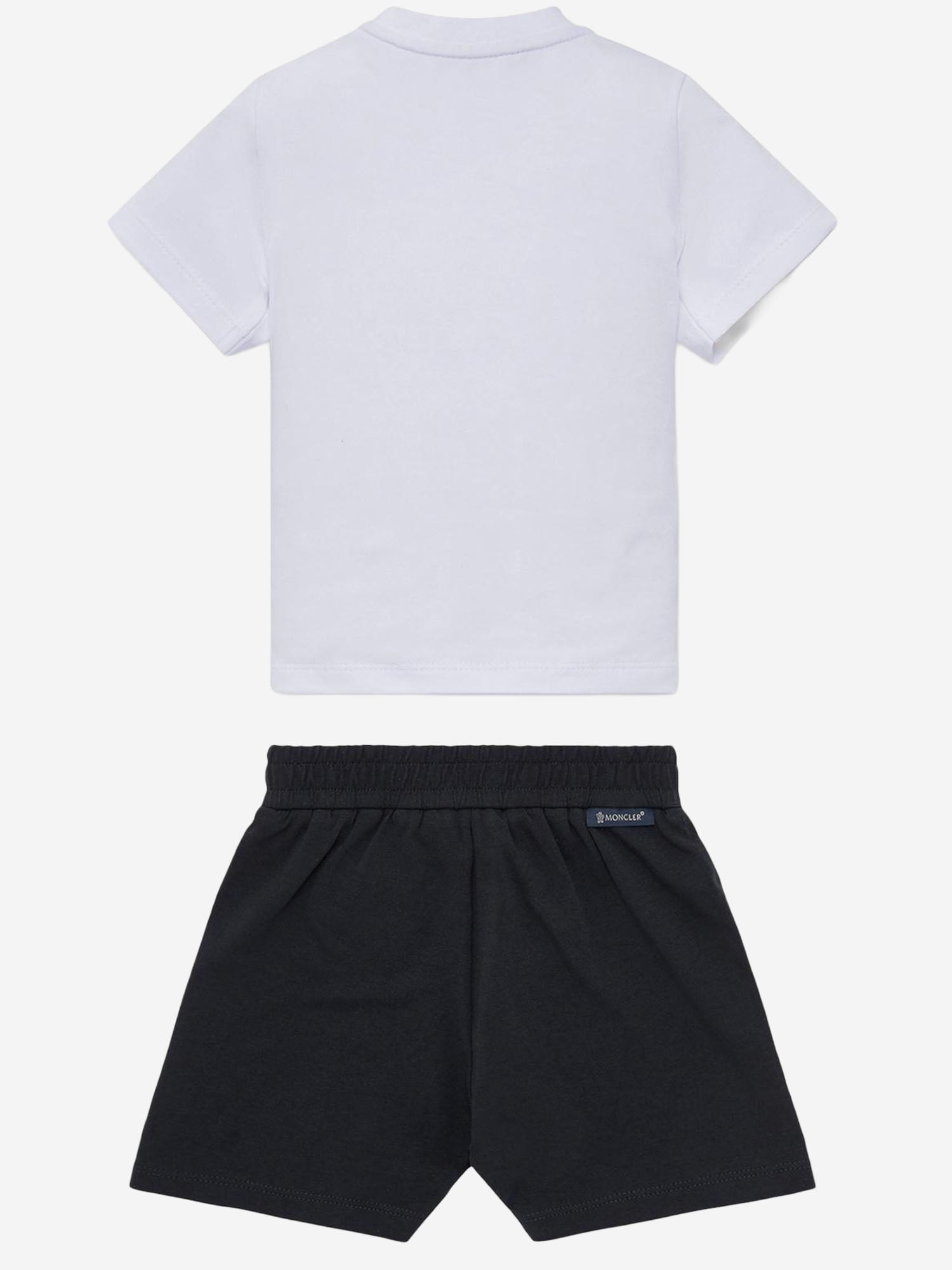 SET DI DUE PEZZI IN COTONE STRETCH CON LOGO 8M0000989AUM 002 MONCLER ENFANTS 