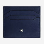 POTACARTE IN PELLE CON LOGO 221664 BLACK/INK BLUE MONTBLANC 