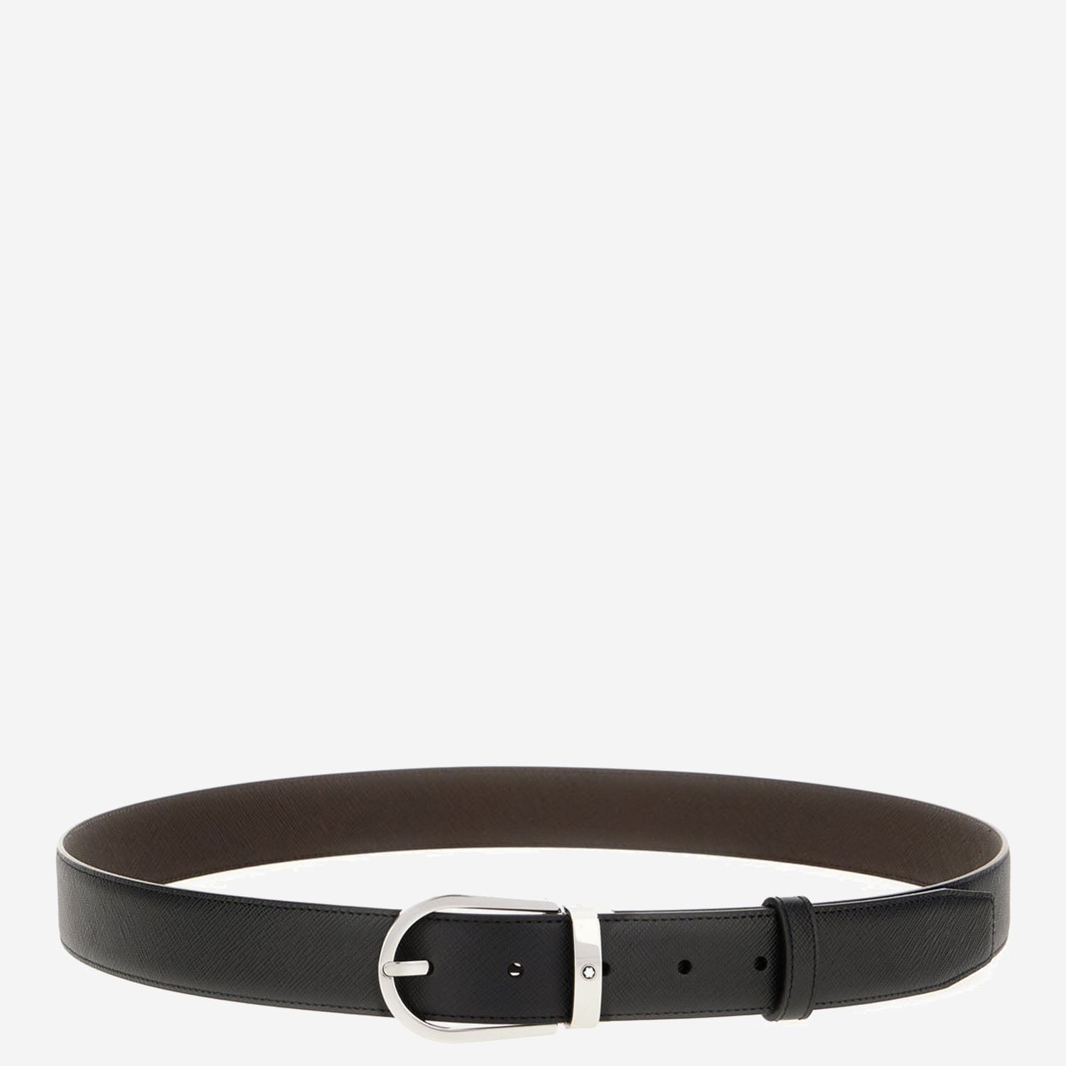 Cintura reversibile bicolor in pelle 222139 BLACK/EBONY MONTBLANC 