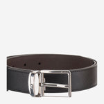 Cintura reversibile bicolor in pelle 222359 BLACK/EBONY MONTBLANC 