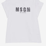 T-SHIRT IN COTONE CON LOGO S6MSJGTH070 001 MSGM KIDS 
