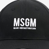 CAPPELLO DA BASEBALL IN COTONE CON LOGO S6MSJUBC019 110 MSGM KIDS 