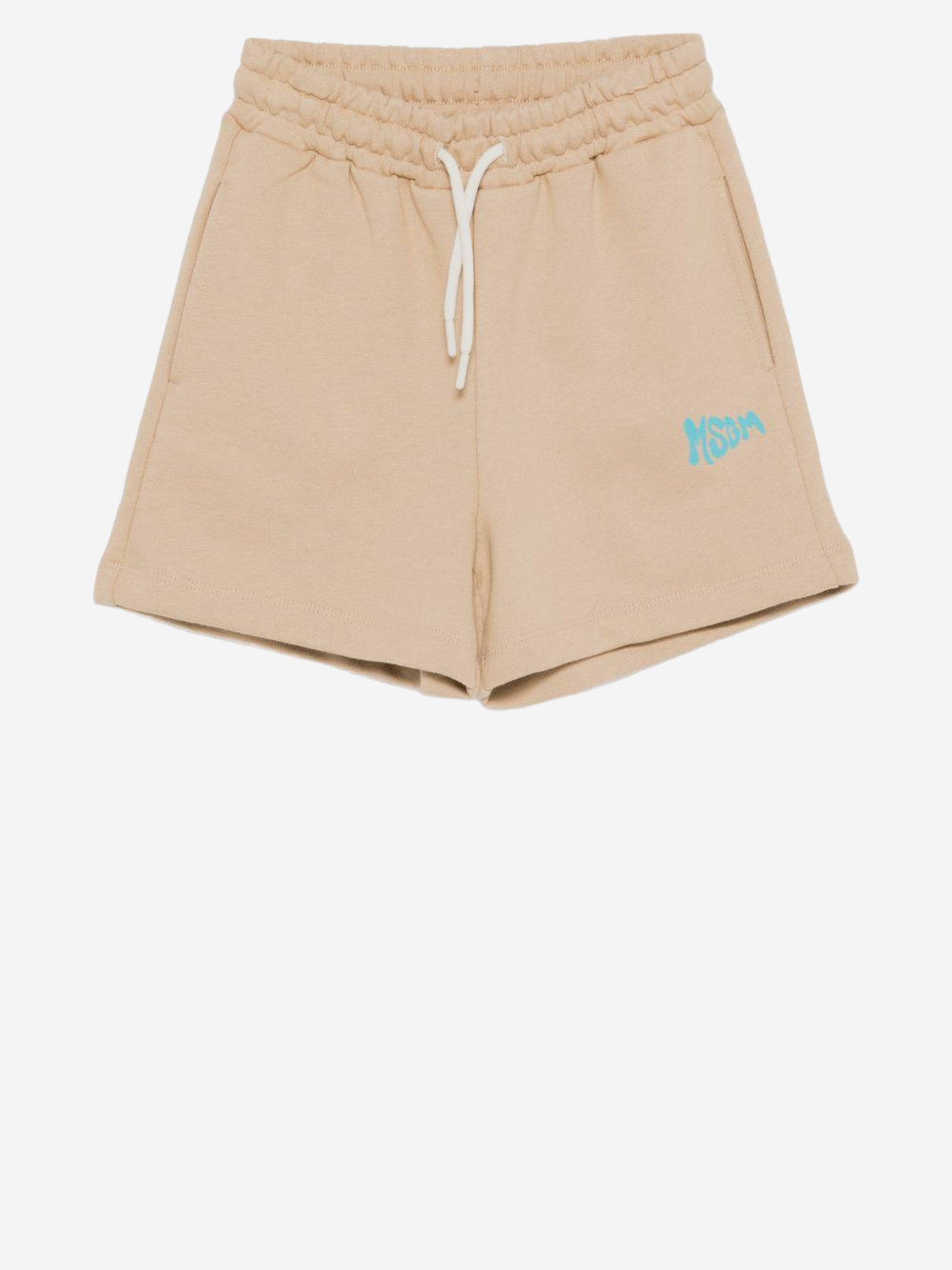 PANTALONCINI LOGATI IN COTONE S6MSJUBE221 178 MSGM KIDS 