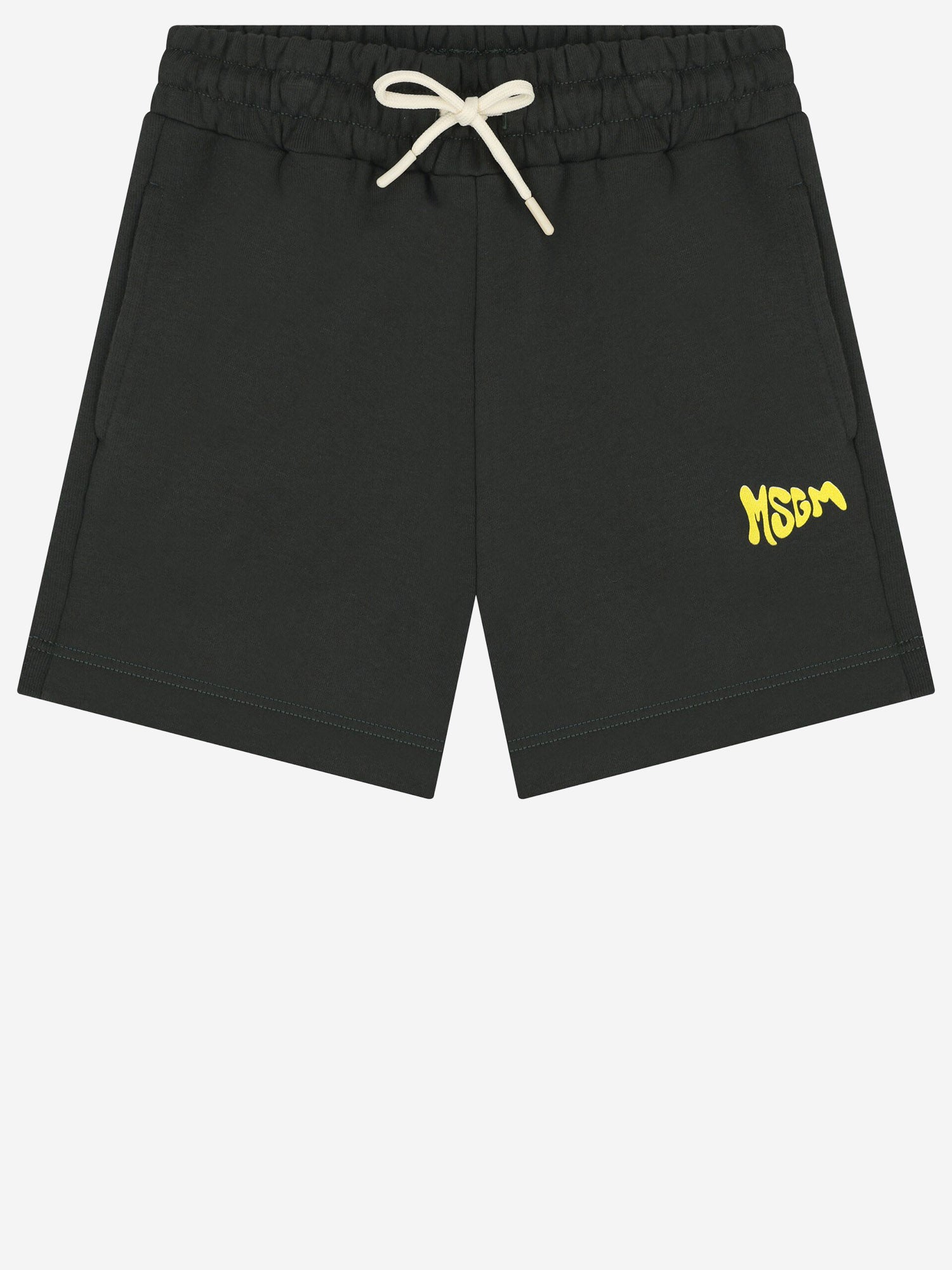 PANTALONCINI LOGATI IN COTONE S6MSJUBE221 MS040 MSGM KIDS 