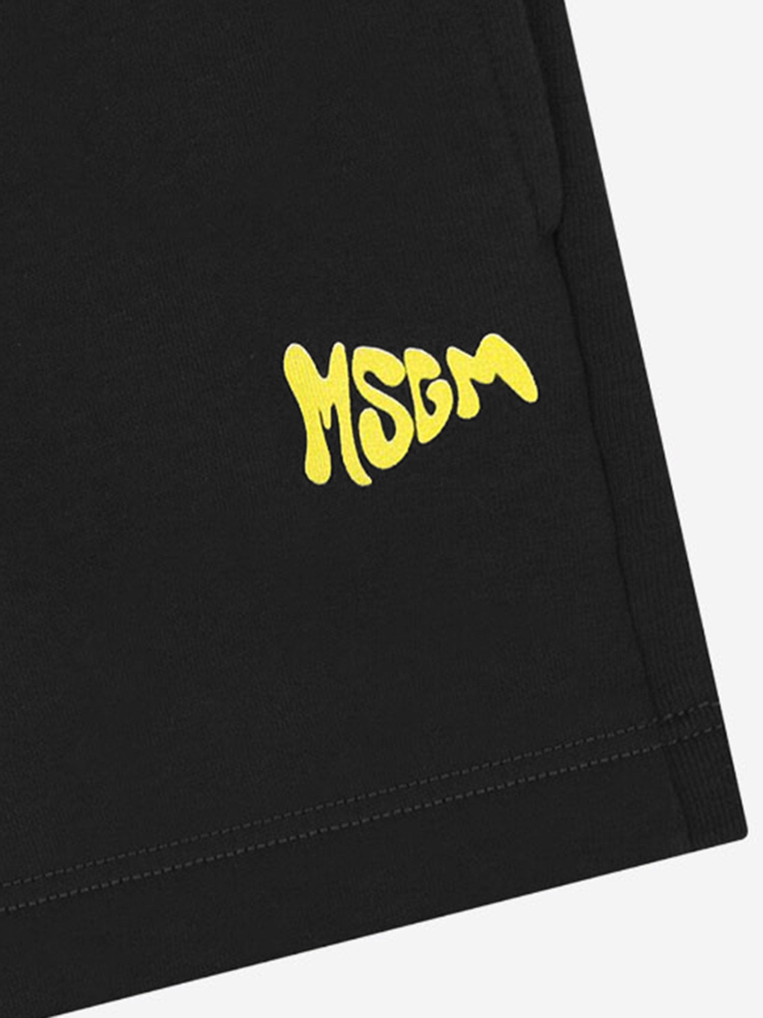PANTALONCINI LOGATI IN COTONE S6MSJUBE221 MS040 MSGM KIDS 