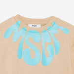 Felpa IN COTONE con logo S6MSJUSW220 178 MSGM KIDS 